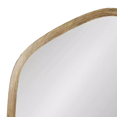 20x36 Hexagon Wall Mirror with Black Plastic Frame & Mounting Hardware