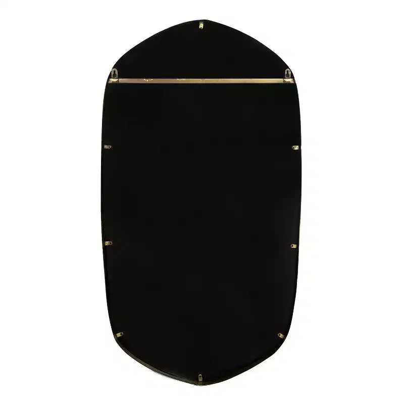 20x36 Hexagon Wall Mirror with Black Plastic Frame & Mounting Hardware