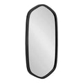 20x36 Hexagon Wall Mirror with Black Plastic Frame & Mounting Hardware