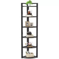 6-Tier Corner Bookshelf, 70.86" Tall Shelving Unit with Adjustable Leg Pads