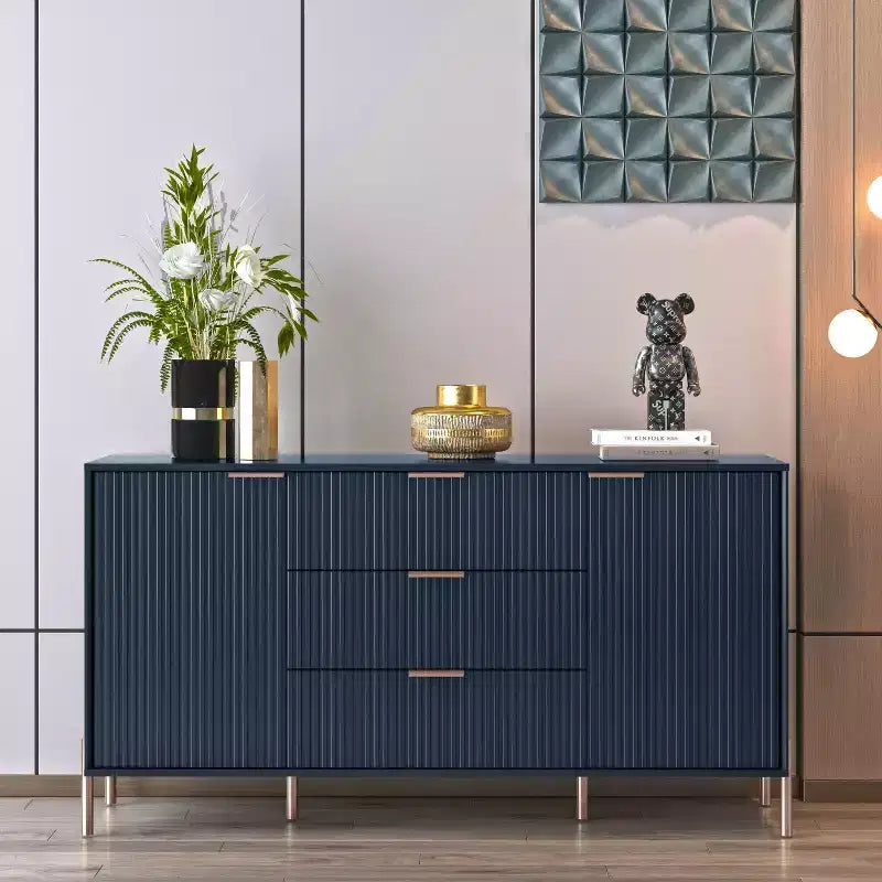 Wide 3-Drawer Dresser with Anti-Tip Hardware & Adjustable Shelves, 58"W
