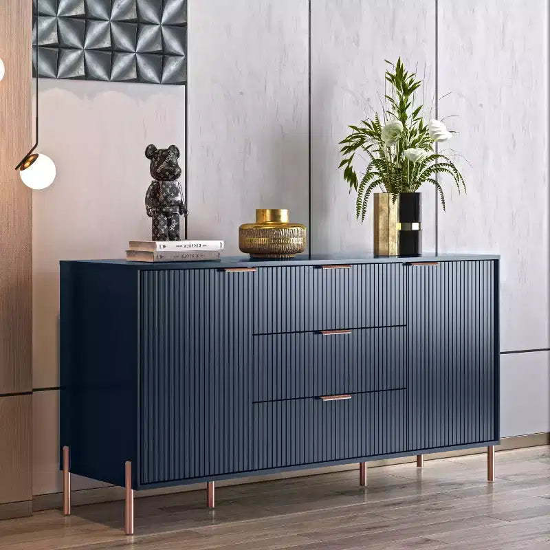 Wide 3-Drawer Dresser with Anti-Tip Hardware & Adjustable Shelves, 58"W