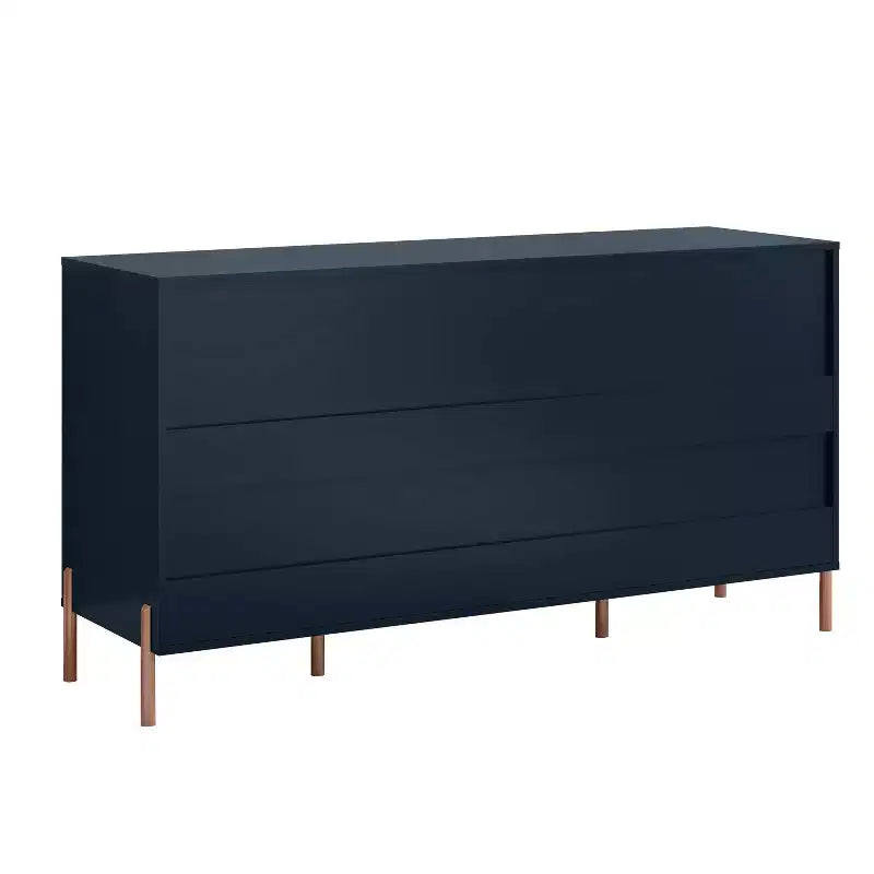Wide 3-Drawer Dresser with Anti-Tip Hardware & Adjustable Shelves, 58"W