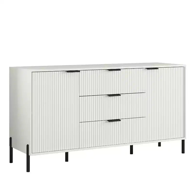 Wide 3-Drawer Dresser with Anti-Tip Hardware & Adjustable Shelves, 58"W