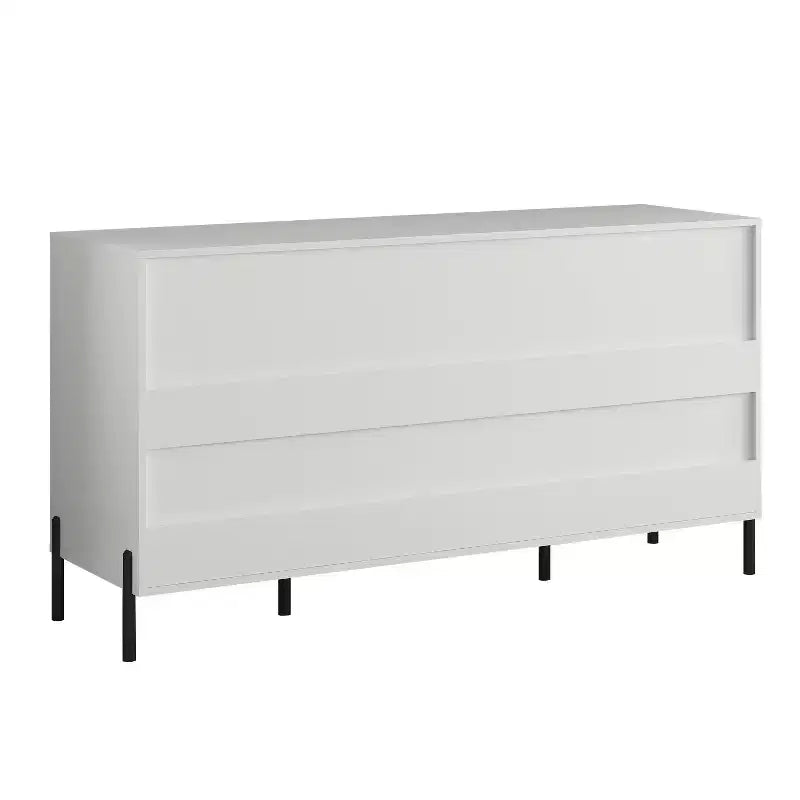 Wide 3-Drawer Dresser with Anti-Tip Hardware & Adjustable Shelves, 58"W