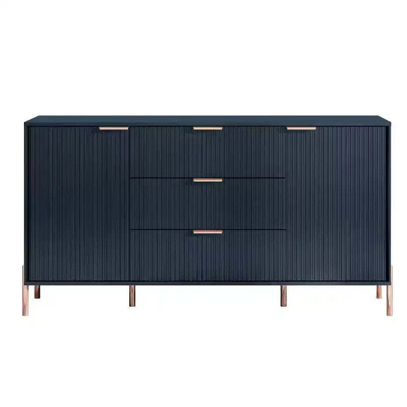 Wide 3-Drawer Dresser with Anti-Tip Hardware & Adjustable Shelves, 58"W