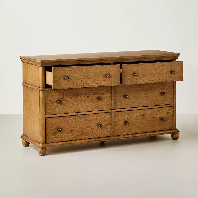 Traditional Wooden 6-Drawer Horizontal Dresser - Hearth & Hand with Magnolia Furniture