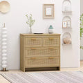 31.5 4-Drawer Rattan Dresser for Living Room and Bedroom 4W - ModernLuxe