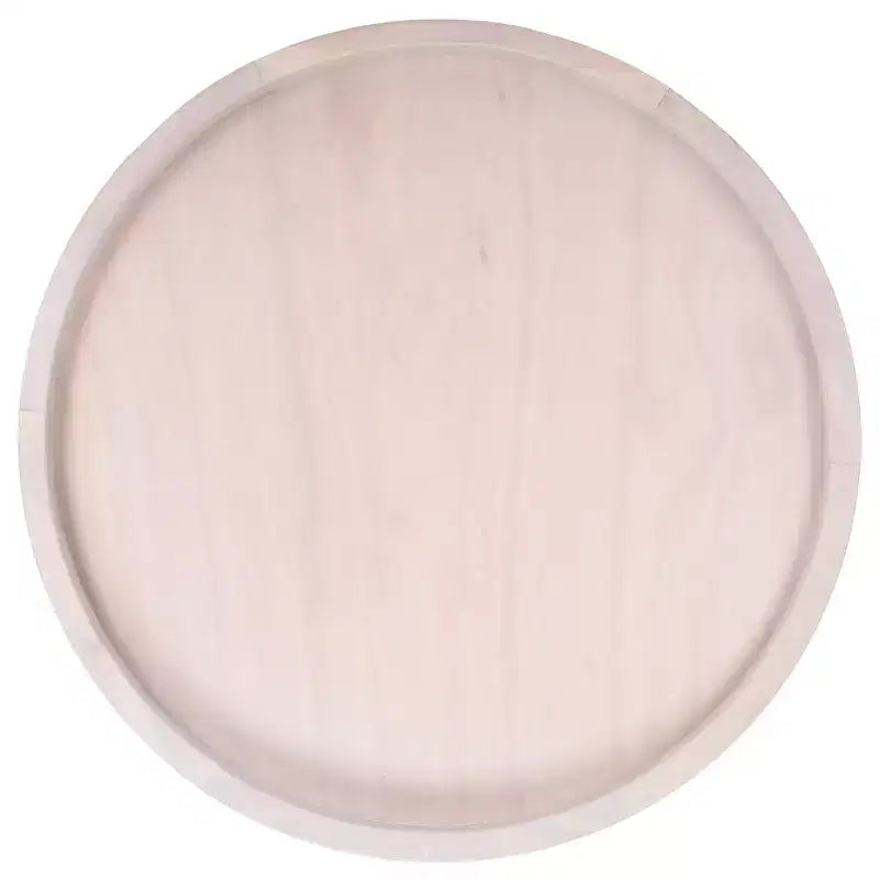 Round 3-Leg Coffee Table in Natural Bayur Wood & MDF Veneer, 135 lb Capacity