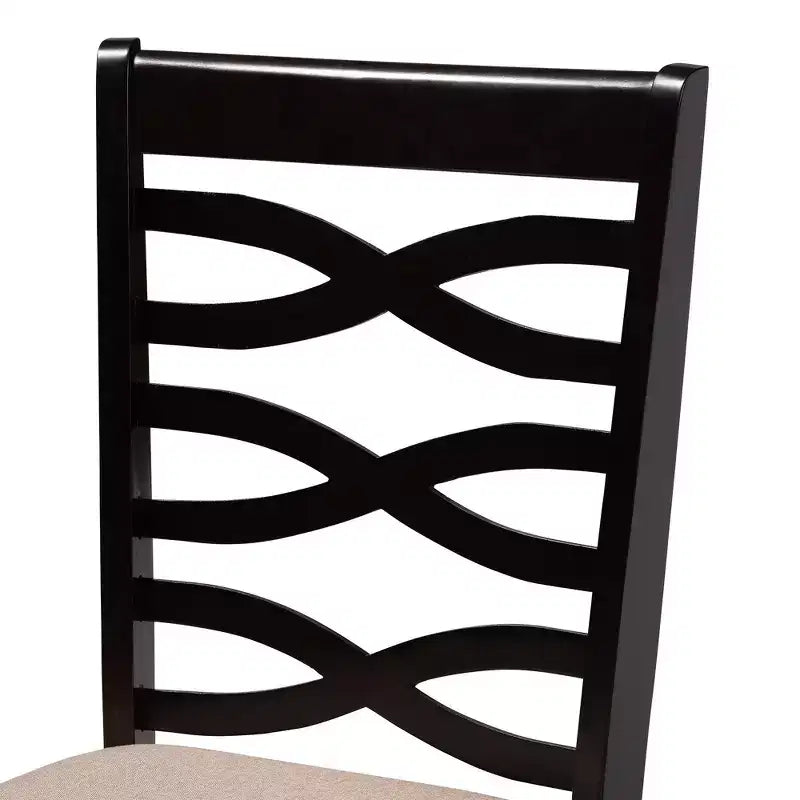 5-Piece Modern Round Dining Set with 4 Upholstered Chairs & Sculptural Base