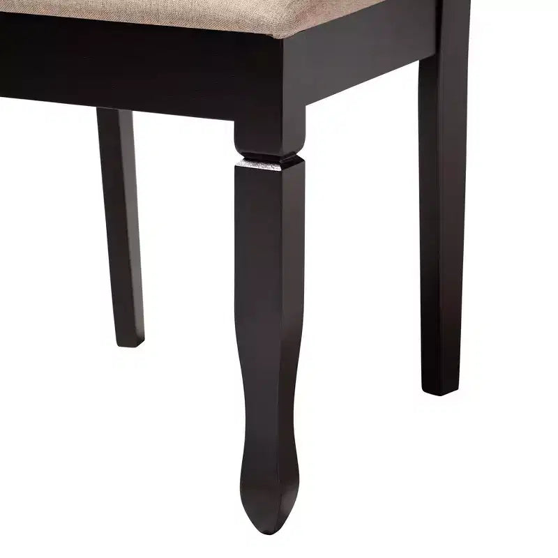 5-Piece Modern Round Dining Set with 4 Upholstered Chairs & Sculptural Base
