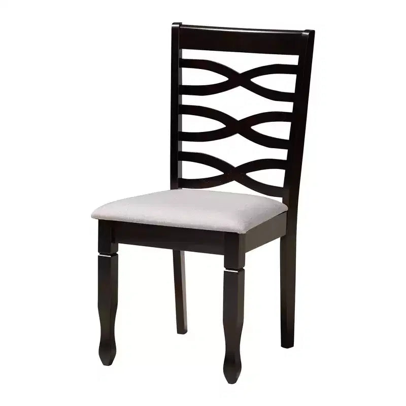 5-Piece Modern Round Dining Set with 4 Upholstered Chairs & Sculptural Base