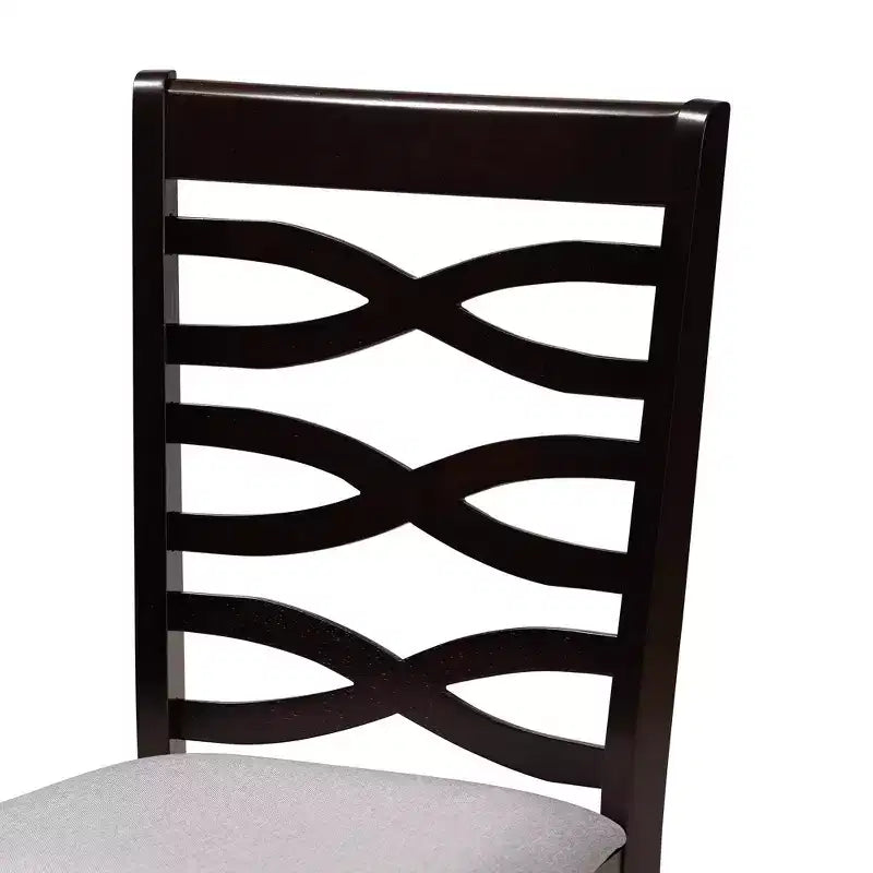 5-Piece Modern Round Dining Set with 4 Upholstered Chairs & Sculptural Base