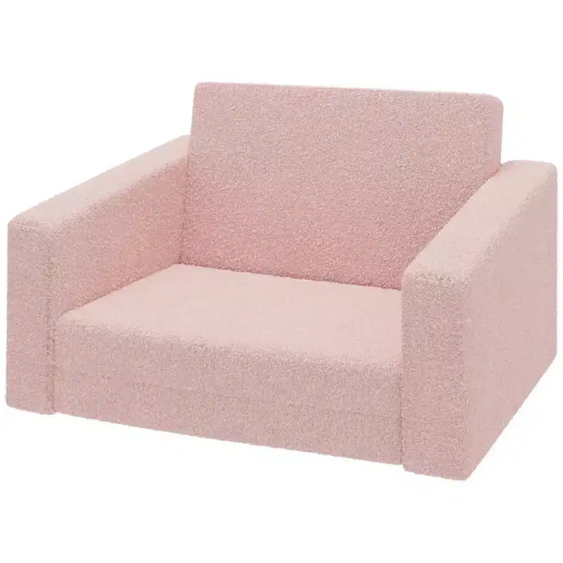 Qaba Kids Sofa, 2 in 1 Kids Fold Out Chair Convertible Sofa Lounger with Washable Cover for Boys and Girls, Playroom Bedroom Use, Pink