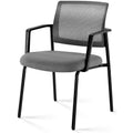 JIONJOY 24.4 in. Wide Mesh Back Stacking Arm Task Chair | Grey